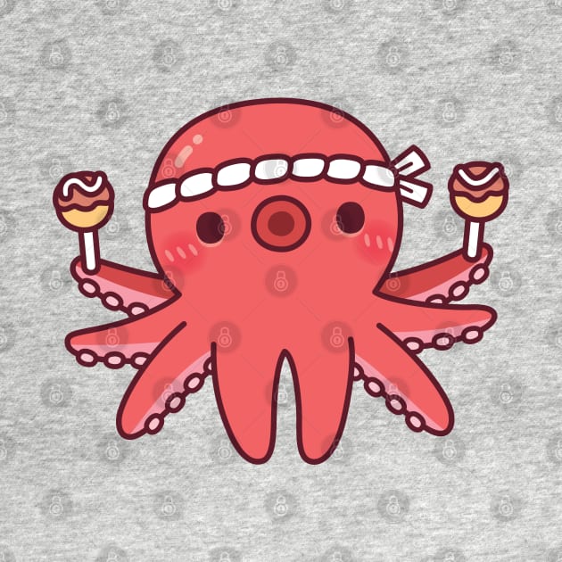 Cute Octopus With Japanese Takoyaki by rustydoodle